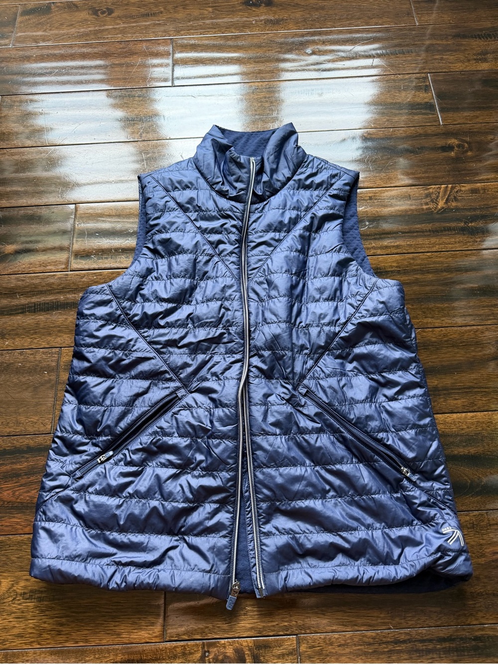 New Balance Navy Quilted Zip-up Vest